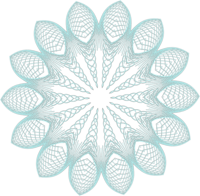 Mandalas spirographe transparent