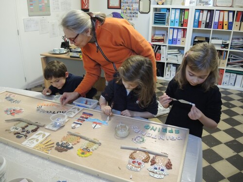 Ecole du Sacré Cœur -Bouvignies- Fresque - après 3 ateliers