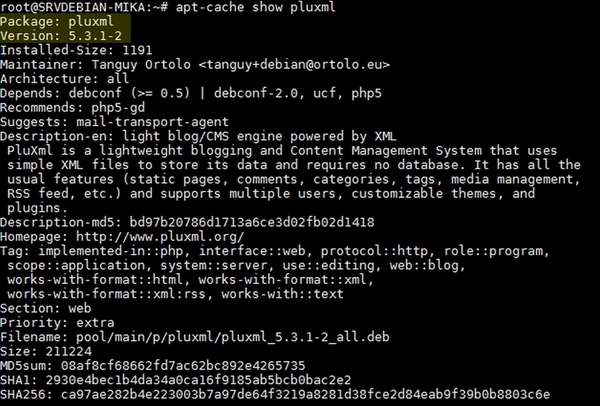 Installer PluXml sur Debian Jessie
