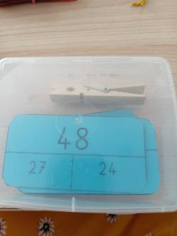 Doubles et moiti&eacute; CE1 cartes &agrave; pinces