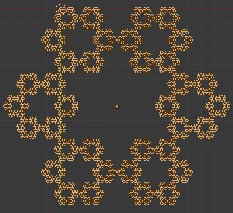 L'objet fractal après le 4e niveau de copie