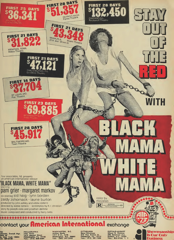 BLACK MAMA WHITE MAMA BOX OFFICE 1973