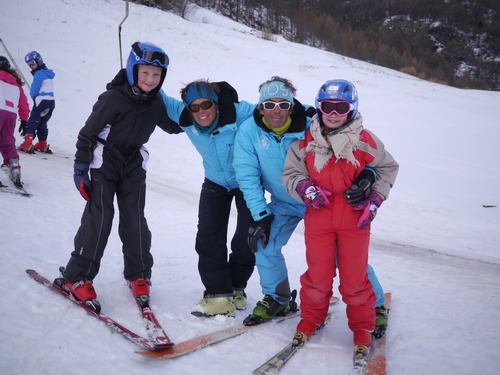 Première séance de ski alpin