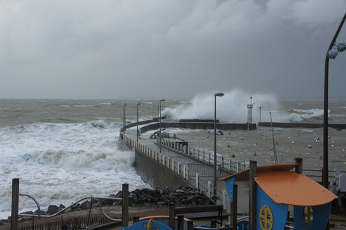 Mes dernières photos de la tempête au port de Comberge.