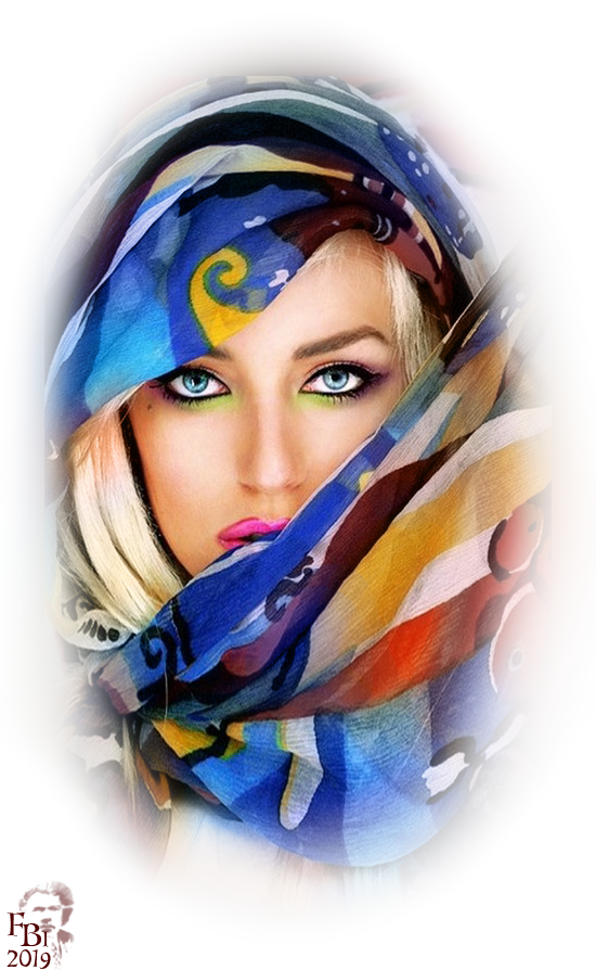 Tube Femme au foulard (mist) - Pixels' Paradise