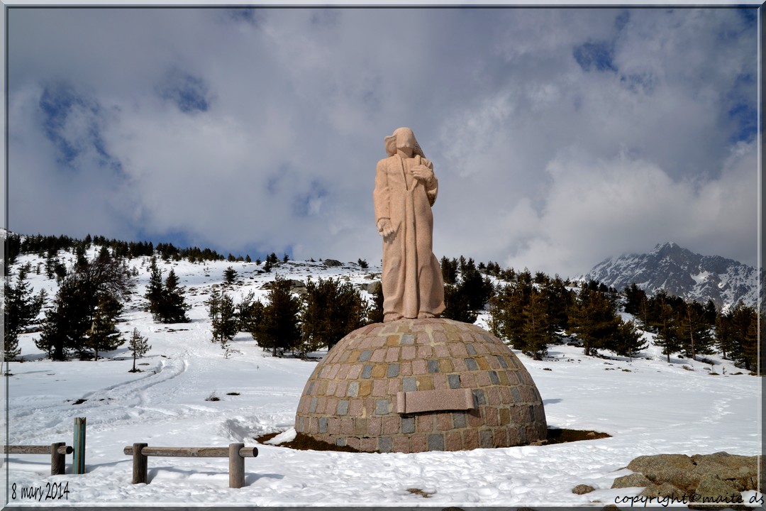 Statue du Christ Roi - Col de Vergio - 8-03-2014