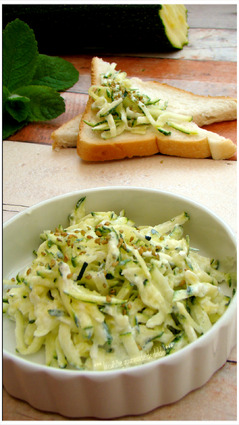 RILLETTES DE COURGETTES ,AU FROMAGE FRAIS ET DE GOMALINE SALÉE