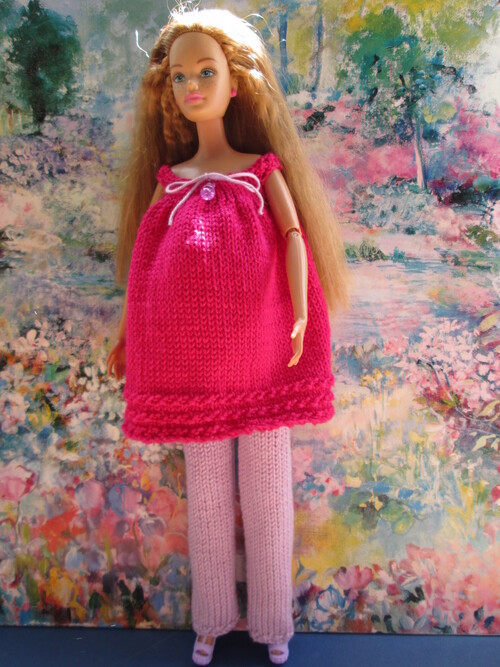 Tuniques et pantalon de grossesse pour barbie