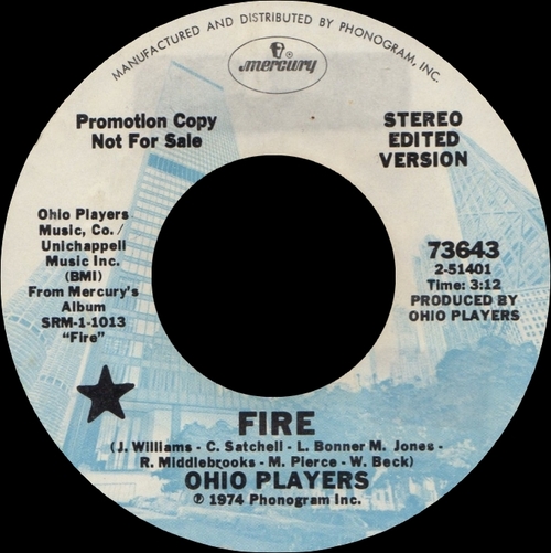 Ohio Players : Album " Fire " Mercury Records SRM-1-1013 [ US ]