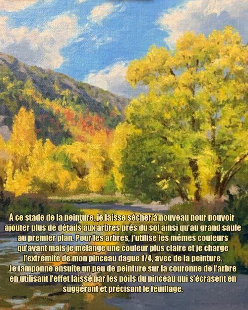 Dessin et peinture - vidéo 3335 : Comment peindre les arbres en automne ? - acrylique ou huile.