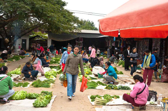 Marché aux légumes paysan de Luang Namtha Marché aux légumes paysan de Luang Namtha