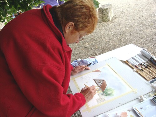 Un stage d'aquarelle chez Alain Prinlein à Marcenay