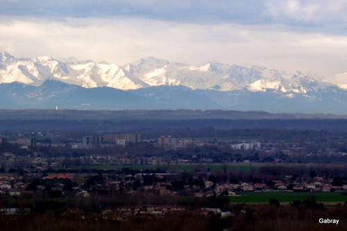 Les Pyrénées vues depuis Vieille-Toulouse