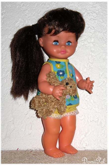 Ancienne poupée CABAR Michela Martine 48 cm années 70 parle et