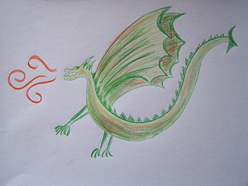 dessin de dragon vert juillet 2010