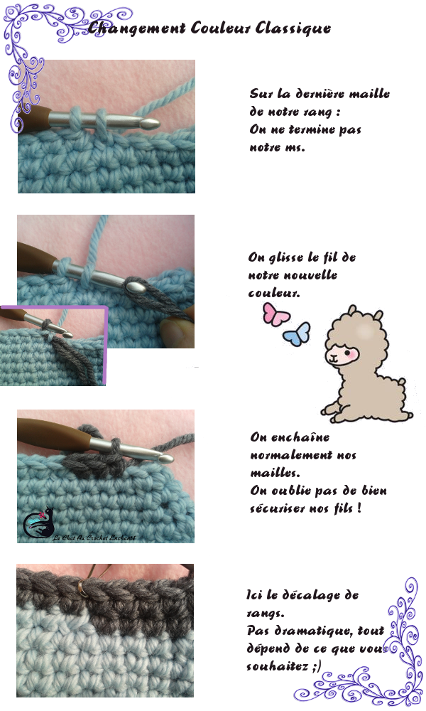 Leçon Crochet n°4 : Les Changements de Couleur - Le Chat au Crochet Enchanté