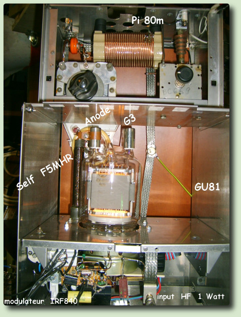 Emetteur AM avec une GU81 modulation cathode par Christophe F1APJ