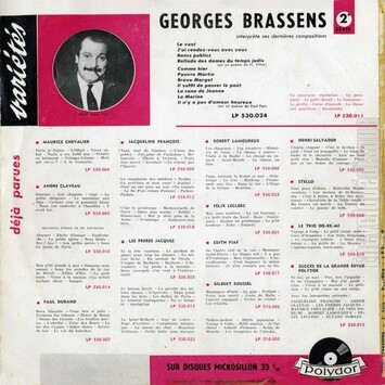 Georges Brassens, 1954 suite & fin