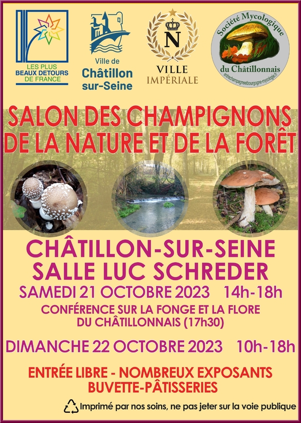 beaucoup d'artistes et artisans d'Art ont exposé au "salon des champignons" 2023 de la Société Mycologique du Châtillonnais