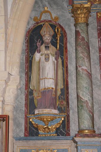 Statue de Saint-Germain-le-Scot Eglise Saint-Germain de Saint-Germain-sur-Ay ERNOUF Guillaume.JPG
