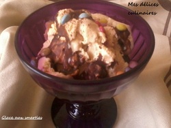 Glace au snickers/ Glace aux smarties