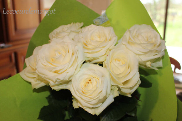 Ces roses blanches que j'adore