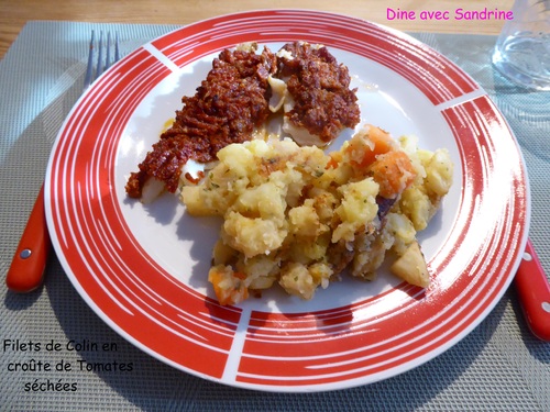 Des Filets de Colin en croûte de Tomates séchées