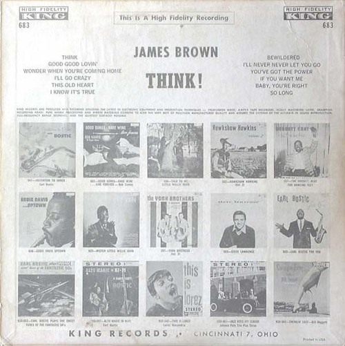 1960 James Brown & The Famous Flames " Think " King Records K 683 [ US ]