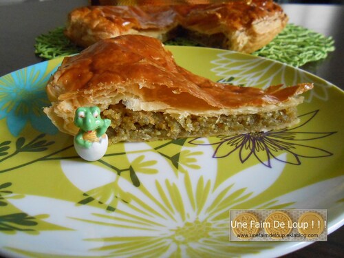 Galette des rois à la crème de pistaches