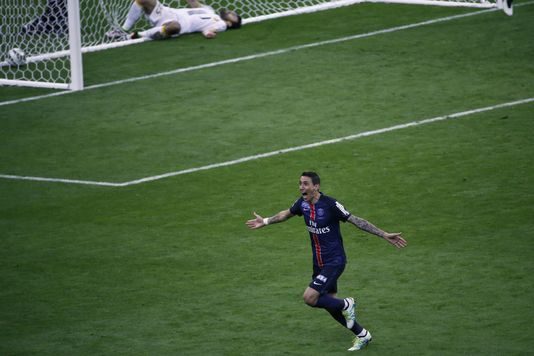 THOMAS SAMSON / AFP Angel Di Maria exulte après avoir marqué le but de la victoire.