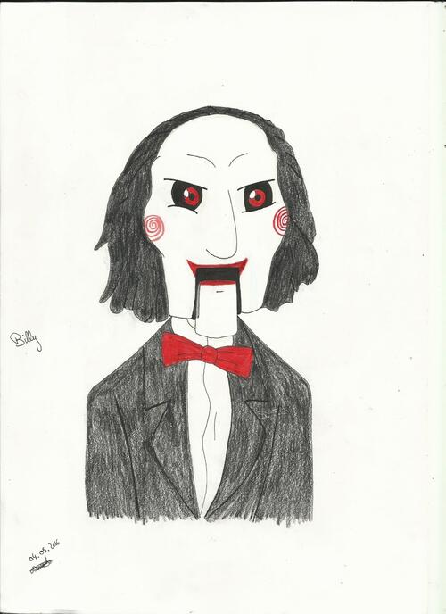 "Billy the puppet" (Saw): 2 dessins différents
