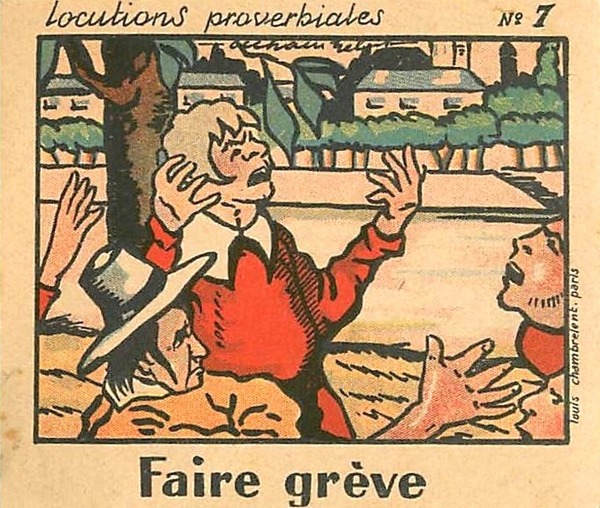 Faire grève (chromo La Phosphatine Falières