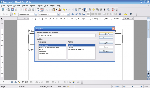 Des modèles de fiches dans LibreOffice