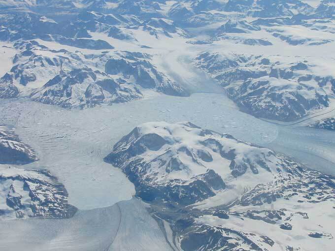 Vue aérienne du Groenland