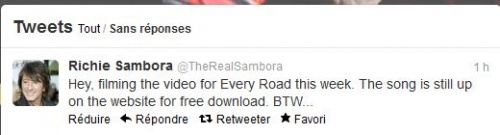 Richie sambora video song " Every Road this week "