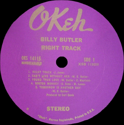 Billy Butler : Album " Right Track " Okeh Records OKS 14115 [ US ]