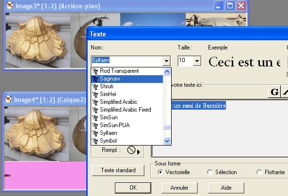 Une bannière avec Paint Shop Pro