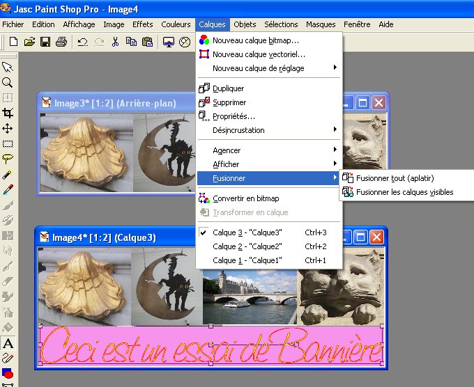 Une bannière avec Paint Shop Pro