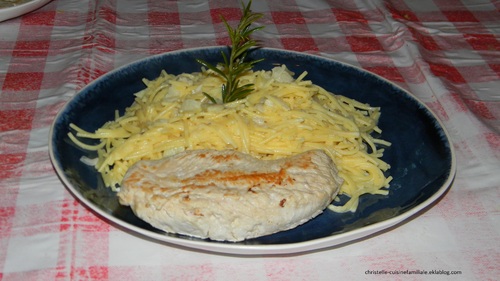 Escalopes de dinde aux spaghettis et artichauts