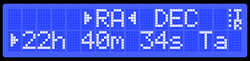 OpenAstro Tracker-Manuel d'utilisation de la raquette LCD - version française