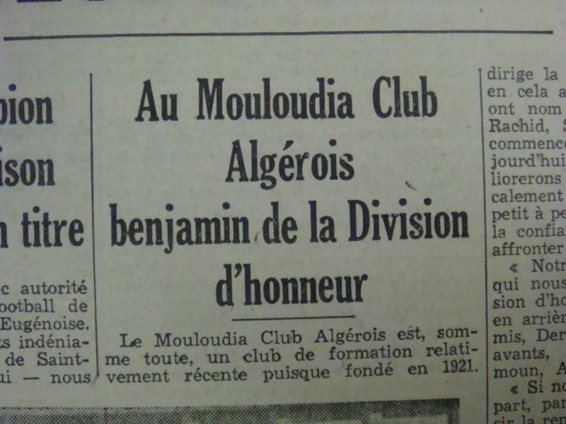 Le MCA BENJAMIN DE LA DIVISION D\'HONNEUR