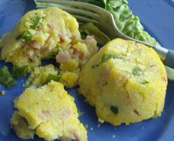 Polenta aux piments d'Anglet et jambon de Bayonne