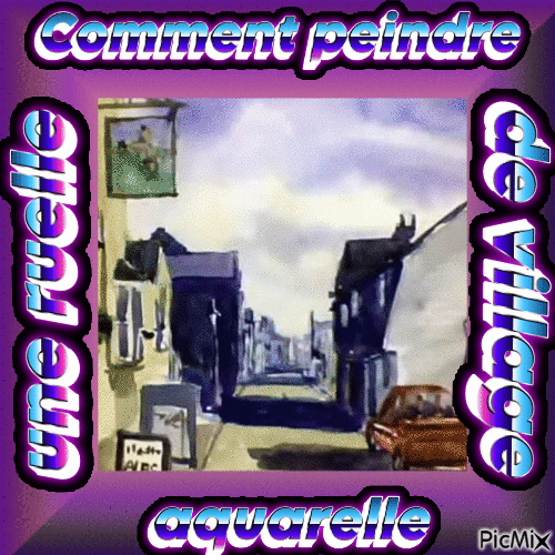 Dessin et peinture - vidéo 4115 : Comment peindre une ruelle de village ? - aquarelle.