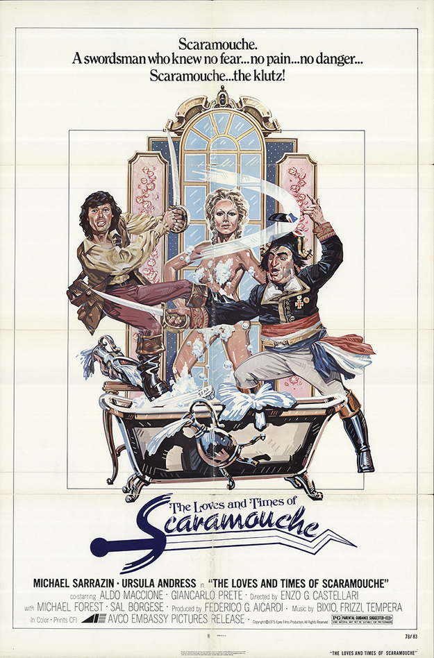 THE LOVES AND TIMES OF SCARAMOUCHE BOX OFFICE USA 1976