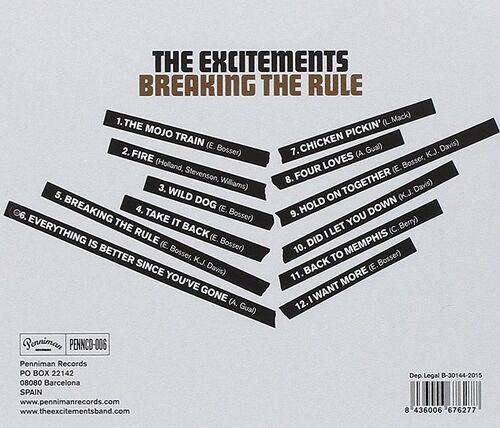 The Excitements : CD " Breaking The Rule " Penniman Records PENNCD-006 [ ES ]