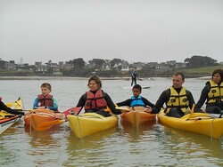 La première séance de voile à Portsall