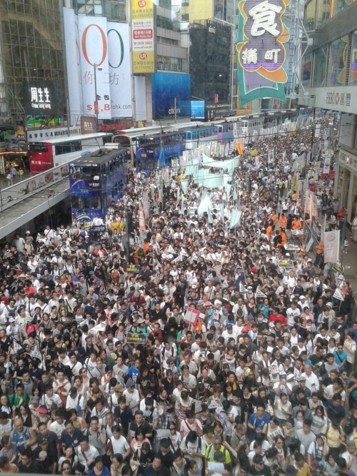 Manifestation pour la liberté à Hong Kong le 1er Juillet