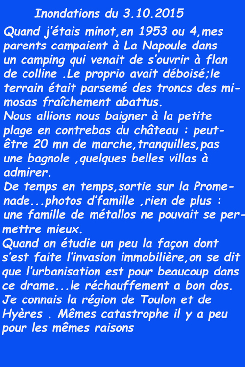 Cannes/Mandelieu/Inondations/3.10.2015