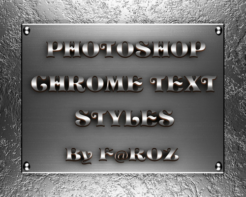 Chrome Text Photoshop Styles