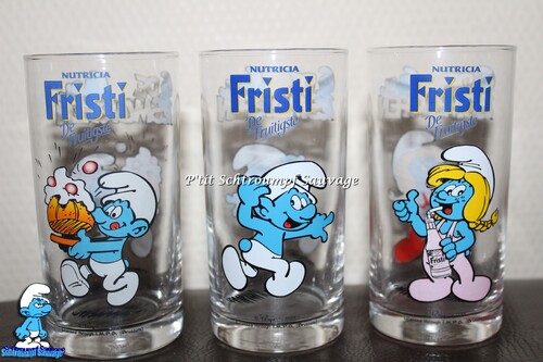 Série de verres Schtroumpf FRISTI 1998